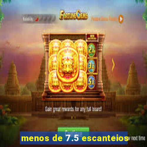 menos de 7.5 escanteios